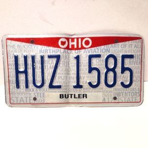 Ohio License Plate Vintage